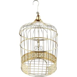 Tirelire cage metallise Or