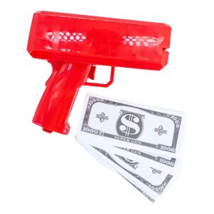 Pistolet a Billets - Couleur Rouge - 100 Faux Billets Inclus