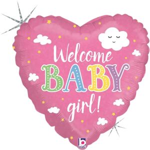 Grabo Ballon Coeur Welcome Baby Girl 45cm