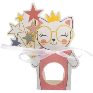 Boîte a dragees Kitty Party Rose - Lot de 6