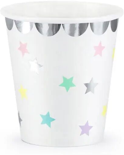 Party Deco Gobelet en papier motif étoile 18cl (Lot de 6)