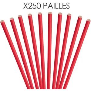 Utopia Paille papier rouge 20cm /ø6mm (250 pcs)