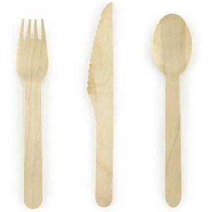 Party Deco Set de couvert en bois (18pcs)