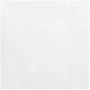 Party Deco Serviette en papier blanche (Lot de 20)