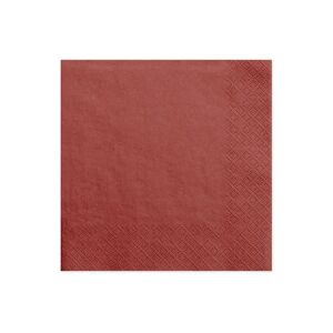 Party Deco Serviette en papier rouge (Lot de 20)