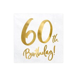 Party Deco Serviette en papier 60th Birthday (Lot de 20)