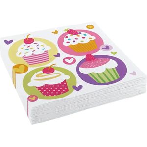 Amscan Serviette en papier motifs Cupcake (Lot de 20)