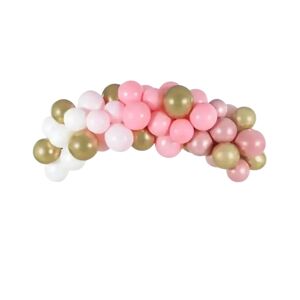 Party Deco Demi Arche de Ballons couleur Rose, Blanc et Or