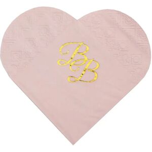 Santex Serviette Coeur Rose inscription BB Or (Lot de 10)