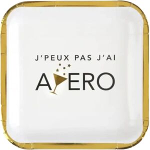 Assiette en carton Apero ø23cm - Lot de 10