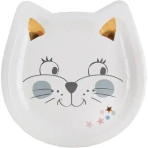 Assiette en carton Kitty Party ø18cm - Lot de 10