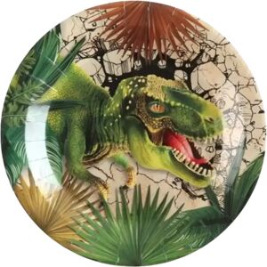 Assiettes en papier T-Rex - ø23cm - Lot de 10