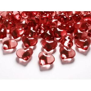Party Deco Coeurs en cristal rouge - LOT DE 30 - 21mm
