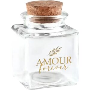 Santex Pot en verre carre Amour Forever - 4x4x6cm