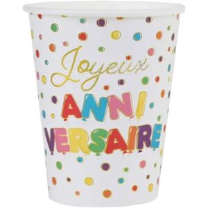 Gobelet Anniversaire Ballons - Lot de 10