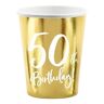 Party Deco "Lot de 6 gobelets or ""50 ans"" "