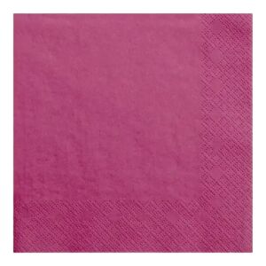Party Deco Serviette en papier rose fonce (Lot de 20)