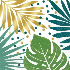 Amscan Serviette en papier motif feuilles tropicales (lot de 16)