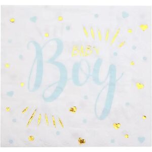 Santex Serviette Baby Shower Boy Bleu (lot de 20)