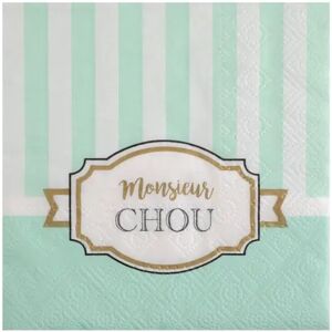 Serviettes en papier Monsieur Chou - Lot de 20