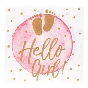 Boland Serviettes en papier Hello Girl roses (lot de 20)