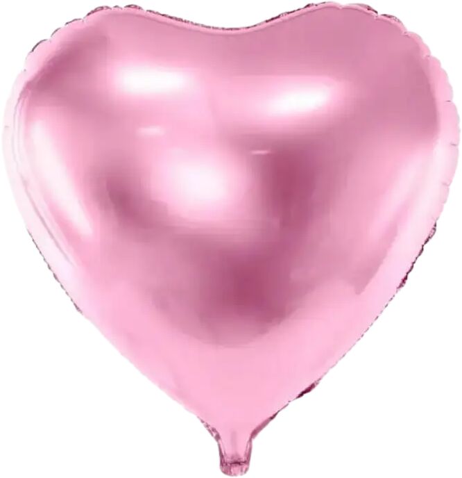 Partydéco Ballon Aluminium Cœur Rose - 45cm