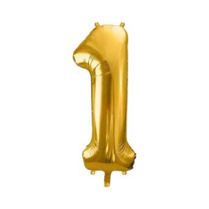 party deco Ballon chiffre 1 Or (gold) 86cm