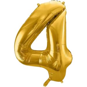 party deco Ballon chiffre 4 Or (gold) 86cm