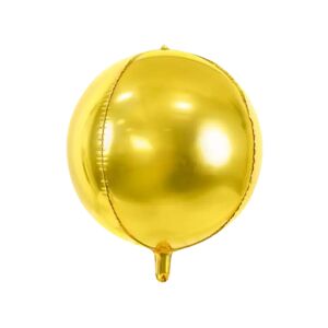 party deco Ballon rond Or metallique en Mylar 40cm