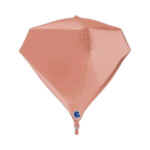 Grabo Ballon Helium Diamant Or Rose 4D 45cm