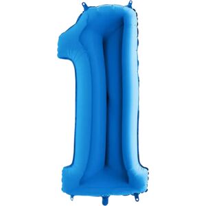 Grabo Ballon Anniversaire Chiffre 1 Bleu 102cm