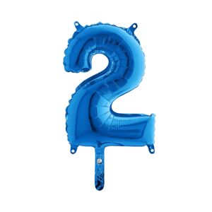 Grabo Ballon anniversaire chiffre 2 Bleu 36cm