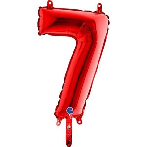 Grabo Ballon anniversaire chiffre 7 Rouge 36cm