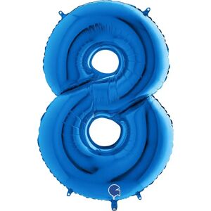 Grabo Ballon anniversaire chiffre 8 Bleu 102cm