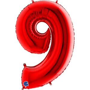 Grabo Ballon anniversaire chiffre 9 Rouge 102cm