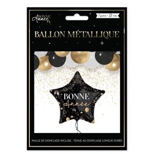 Ballon Metallique Etoile Bonne Annee 35cm
