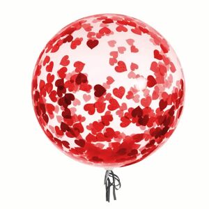 Ballon a Confettis C?ur Rouge 46cm