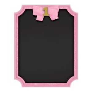 Amscan Tableau noir 1st Birthday avec contour rose 23x18cm