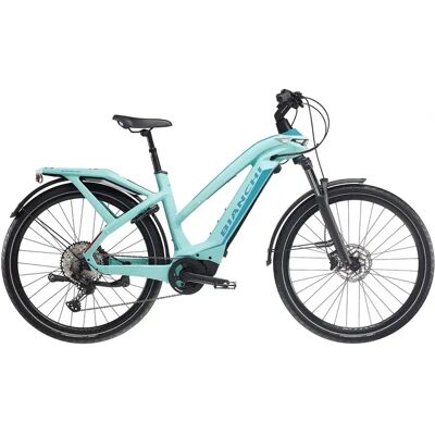 Vélo électrique Bianchi E-Omnia Ttypest Deo Shimano OLI630 RD-M4120 10V Turquoise L / 176-182 cm Unisex - Publicité Vélo électrique Bianchi E-Omnia Ttypest Deo Shimano OLI630 RD-M4120 10V Turquoise L / 176-182 cm Unisex - Publicité