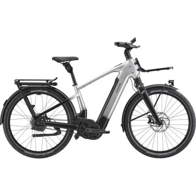 Vélo tout chemin électrique Cannondale Tesoro Automatiq HeadShok Argenté MD / 170-185 cm Unisex - Publicité Vélo tout chemin électrique Cannondale Tesoro Automatiq HeadShok Argenté MD / 170-185 cm Unisex - Publicité