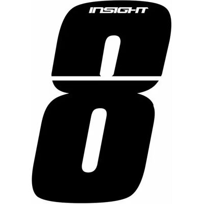 Pack numéros Insight 8 (x10) Noir 7,5 cm Unisex - Publicité Pack numéros Insight 8 (x10) Noir 7,5 cm Unisex - Publicité