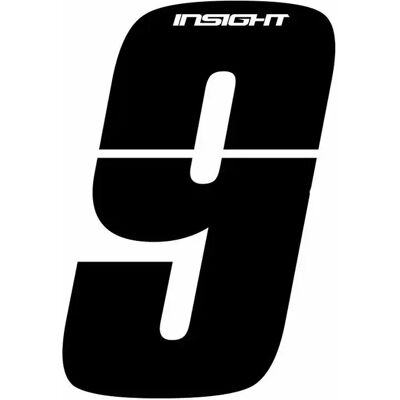 Pack numéros Insight 9 (x10) Noir 7,5 cm Unisex - Publicité Pack numéros Insight 9 (x10) Noir 7,5 cm Unisex - Publicité