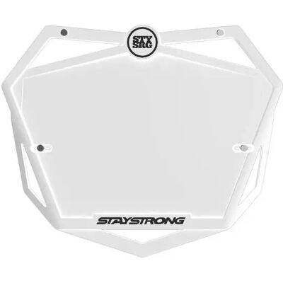 Plaque BMX Stay Strong Pro - Design 3D aérodynamique - Publicité Plaque BMX Stay Strong Pro - Design 3D aérodynamique - Publicité