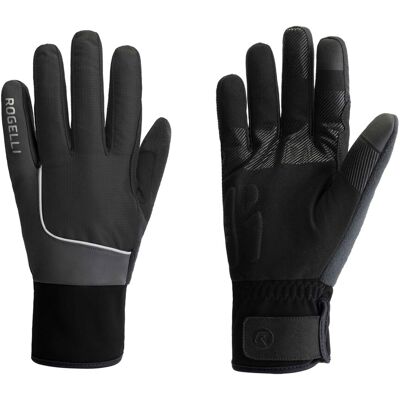 Gants longs Rogelli Essential HI VIS Noir S Unisex - Publicité Gants longs Rogelli Essential HI VIS Noir S Unisex - Publicité
