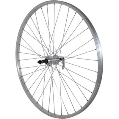 Roue de vélo VTC arrière aluminium moyeu Velox Rl 7-6V. Argenté 700x35 mm Unisex - Publicité Roue de vélo VTC arrière aluminium moyeu Velox Rl 7-6V. Argenté 700x35 mm Unisex - Publicité