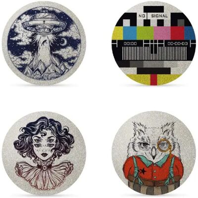 4 Autocollants réfléchissants, indéchirables, repositionnables Myflash flash hipster Gris 5 cm Unisex - Publicité 4 Autocollants réfléchissants, indéchirables, repositionnables Myflash flash hipster Gris 5 cm Unisex - Publicité