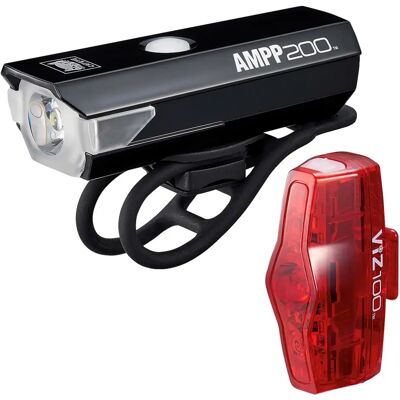Éclairage vélo Cateye AMPP200 & VIZ100 Noir TU Unisex - Publicité Éclairage vélo Cateye AMPP200 & VIZ100 Noir TU Unisex - Publicité