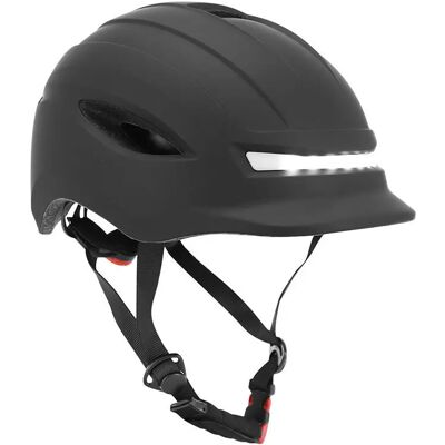 Casque vélo avec clignotant + commande au cintre reglage molette P2R Urbain/City Noir L Unisex - Publicité Casque vélo avec clignotant + commande au cintre reglage molette P2R Urbain/City Noir L Unisex - Publicité