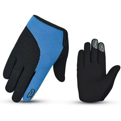 Gants de cyclisme GES Menace Bleu/Noir pour enfants - Publicité Gants de cyclisme GES Menace Bleu/Noir pour enfants - Publicité