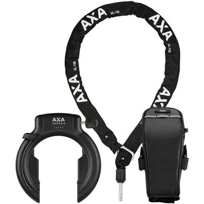 Kit antivol cadre avec sacoche selle Axa Imenso Noir 130 cm / 5,5 mm Unisex - Publicité Kit antivol cadre avec sacoche selle Axa Imenso Noir 130 cm / 5,5 mm Unisex - Publicité